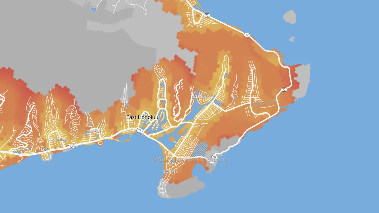 Transit Grade map of 96825, HI