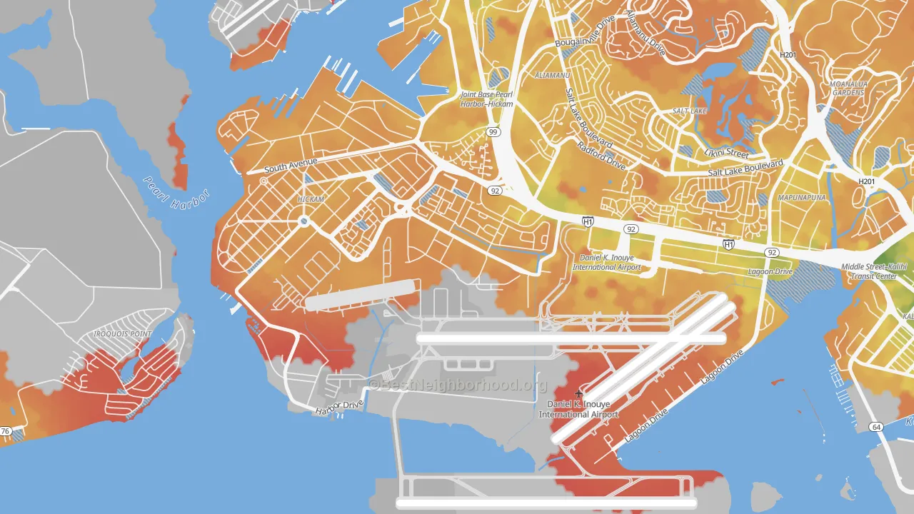 Transit Grade map of 96853, HI