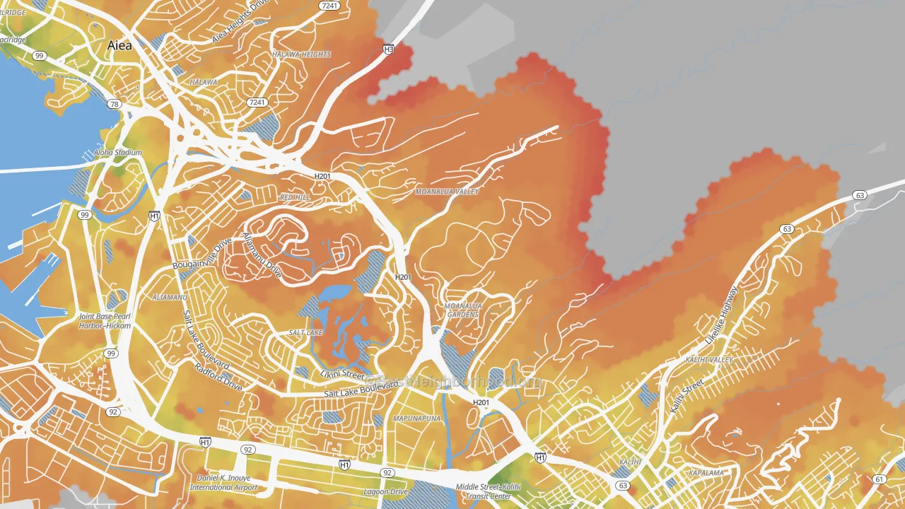 Transit Grade map of 96859, HI