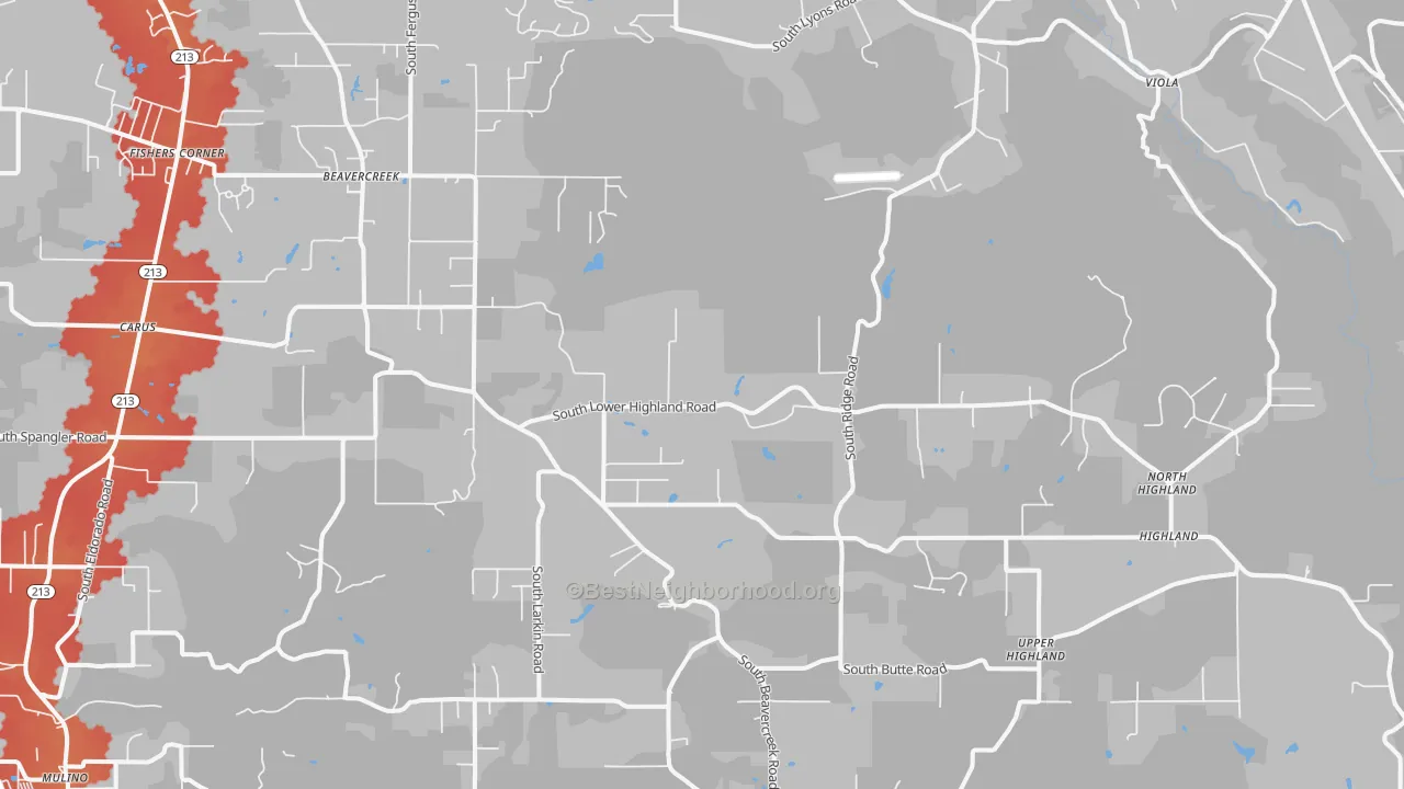 Transit Grade map of 97004, OR