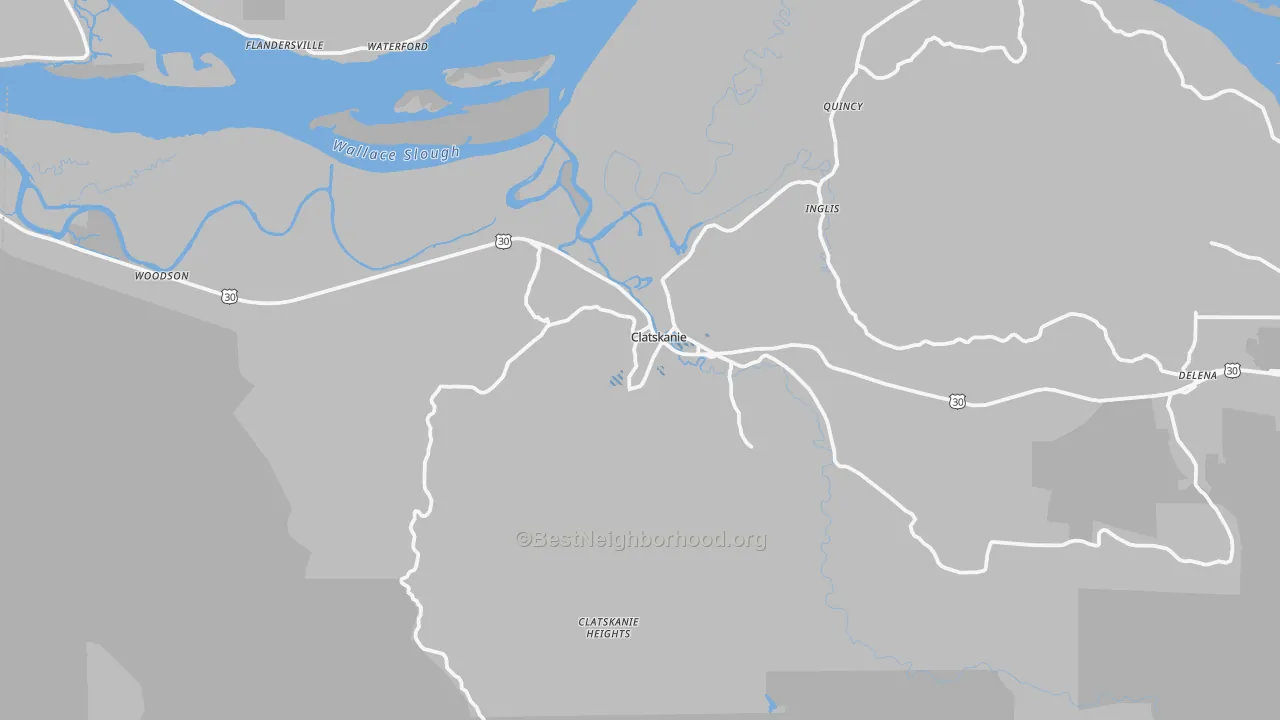 Transit Grade map of 97016, OR