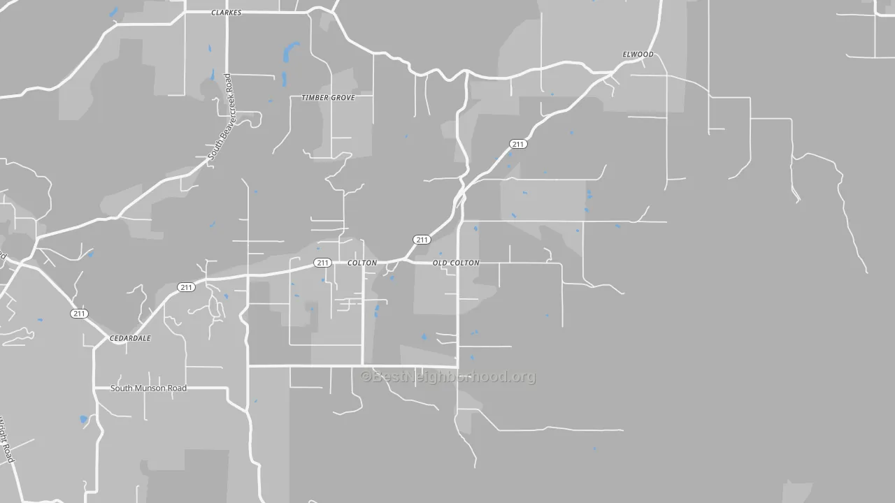 Transit Grade map of 97017, OR