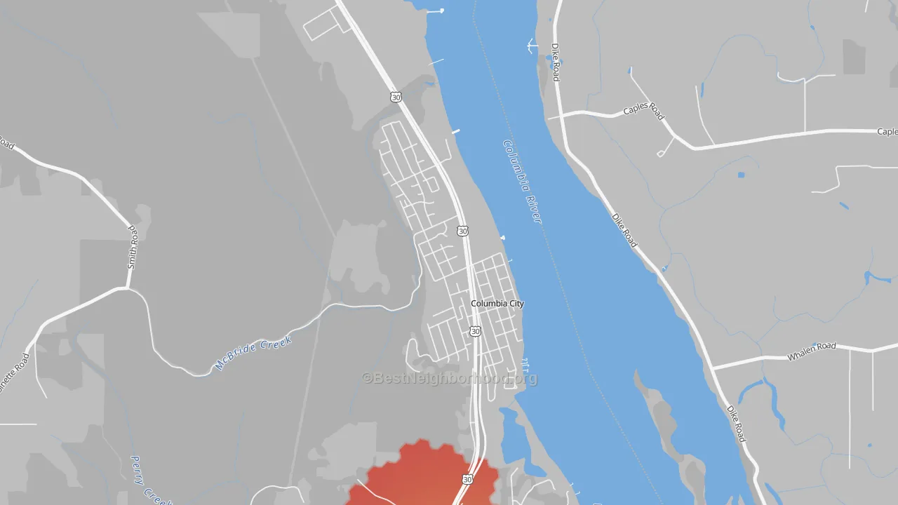 Transit Grade map of 97018, OR