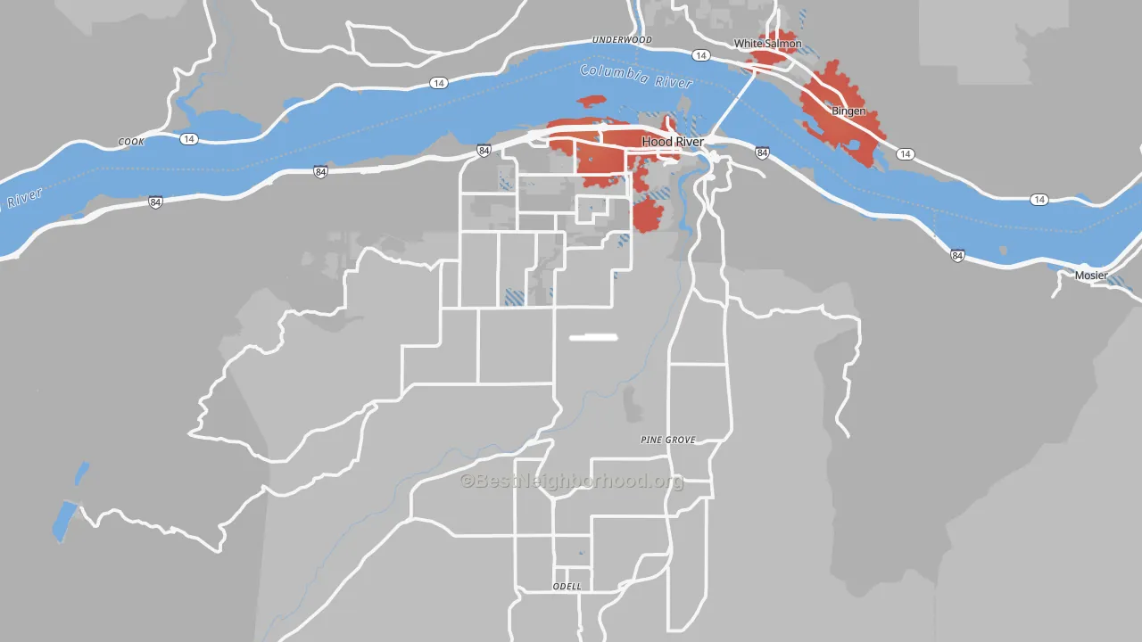 Transit Grade map of 97031, OR