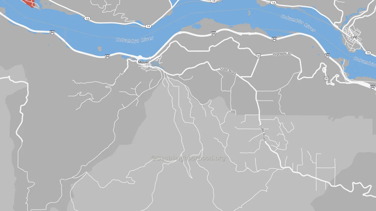 Transit Grade map of 97040, OR