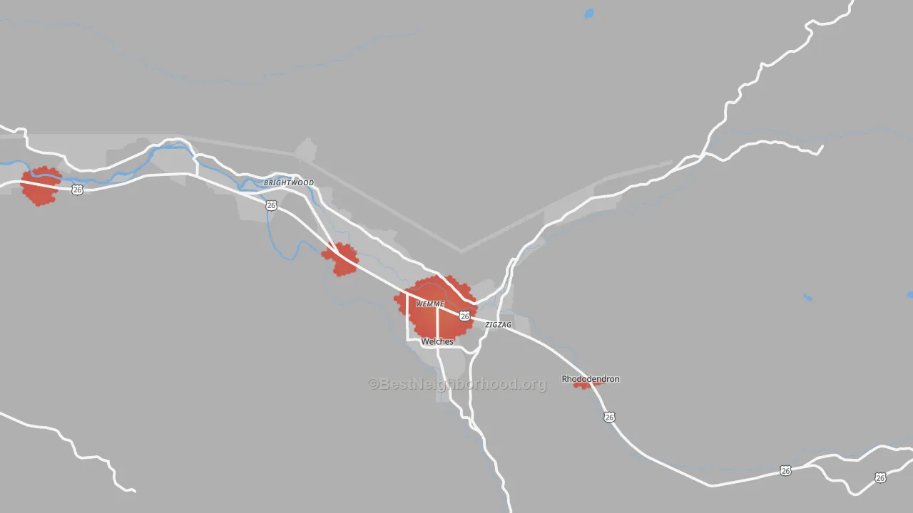 Transit Grade map of 97049, OR