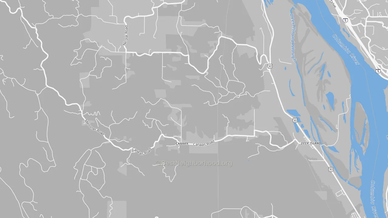 Transit Grade map of 97054, OR