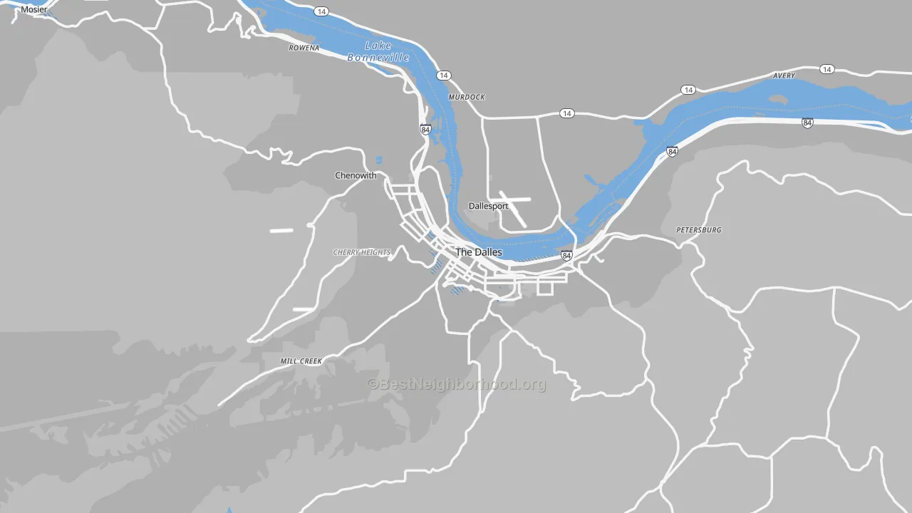 Transit Grade map of 97058, OR