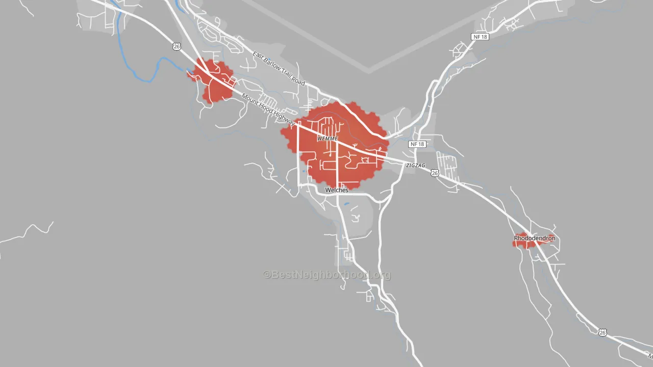 Transit Grade map of 97067, OR