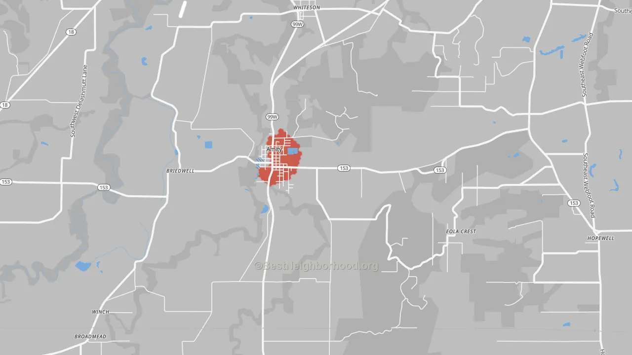 Transit Grade map of 97101, OR