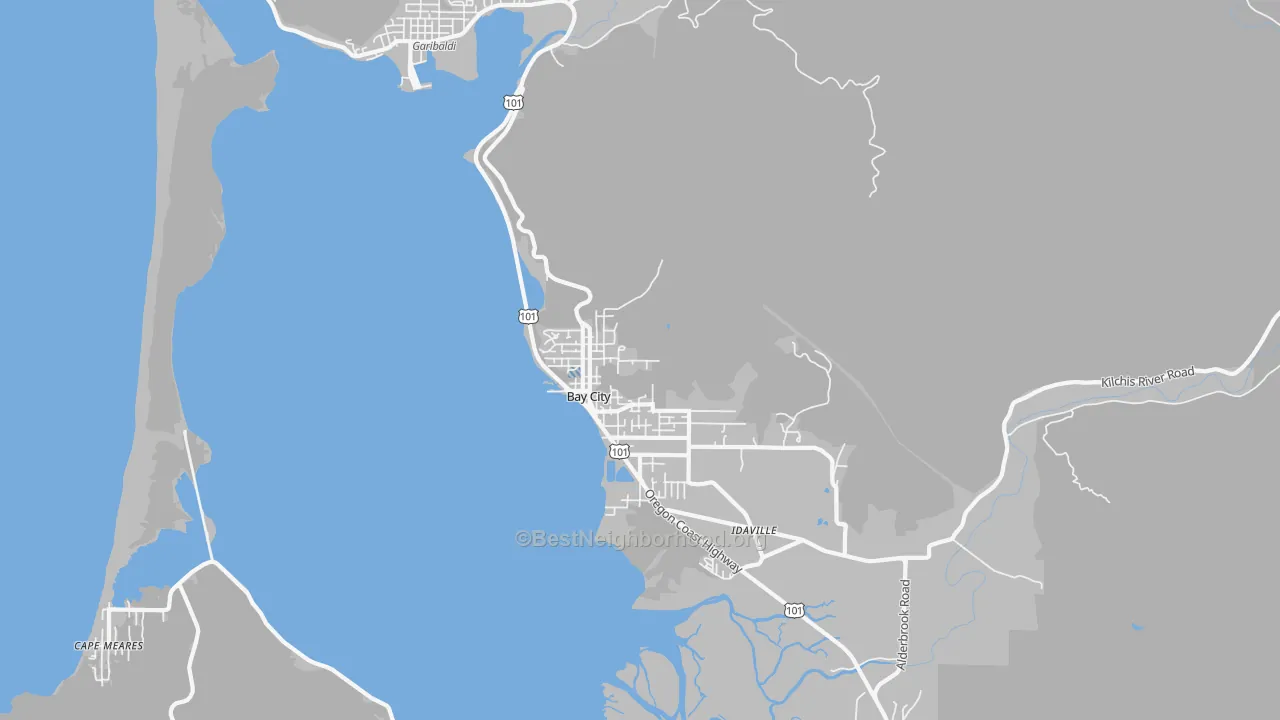 Transit Grade map of 97107, OR