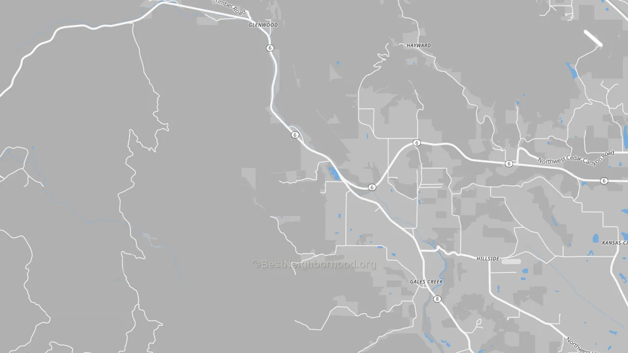 Transit Grade map of 97117, OR