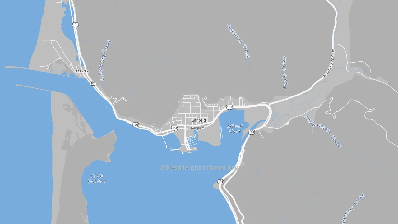 Transit Grade map of 97118, OR