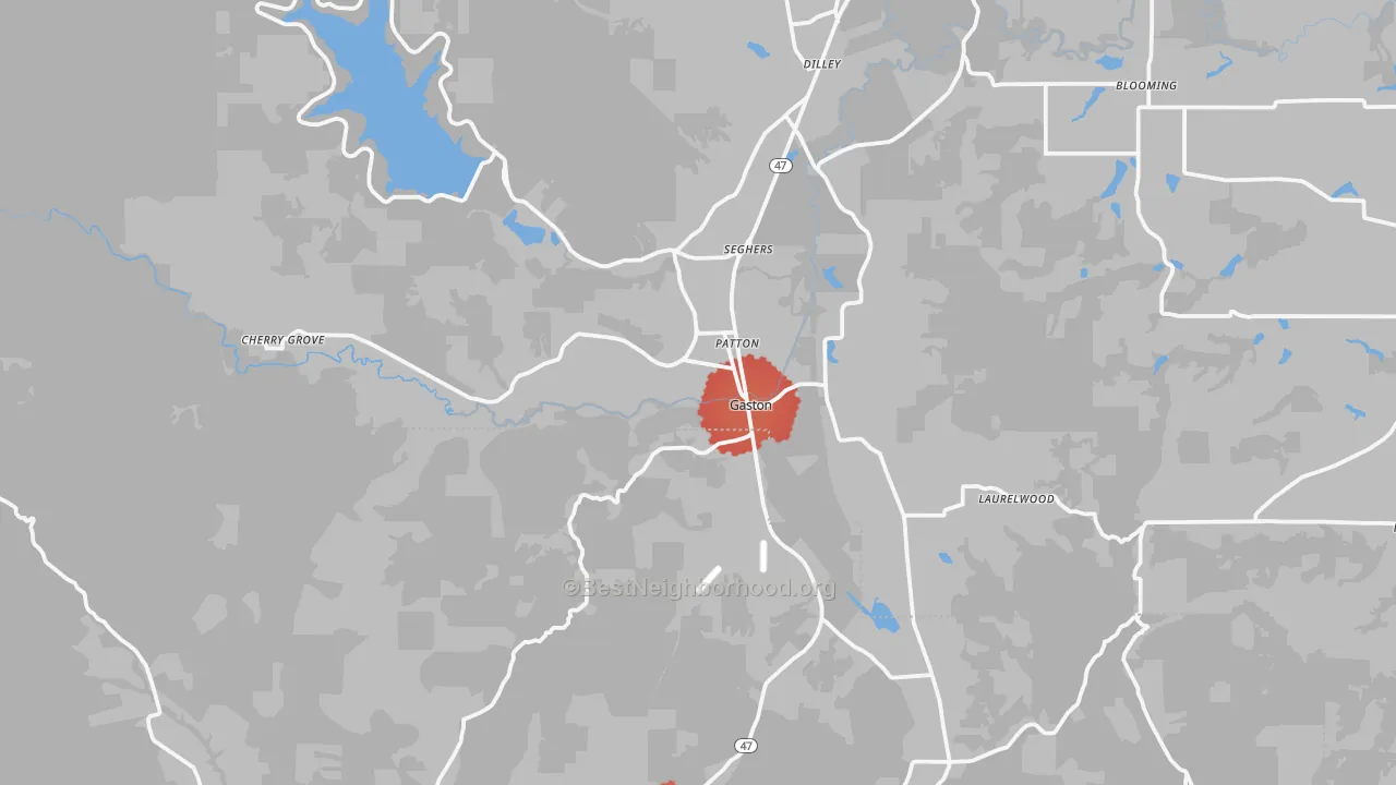 Transit Grade map of 97119, OR