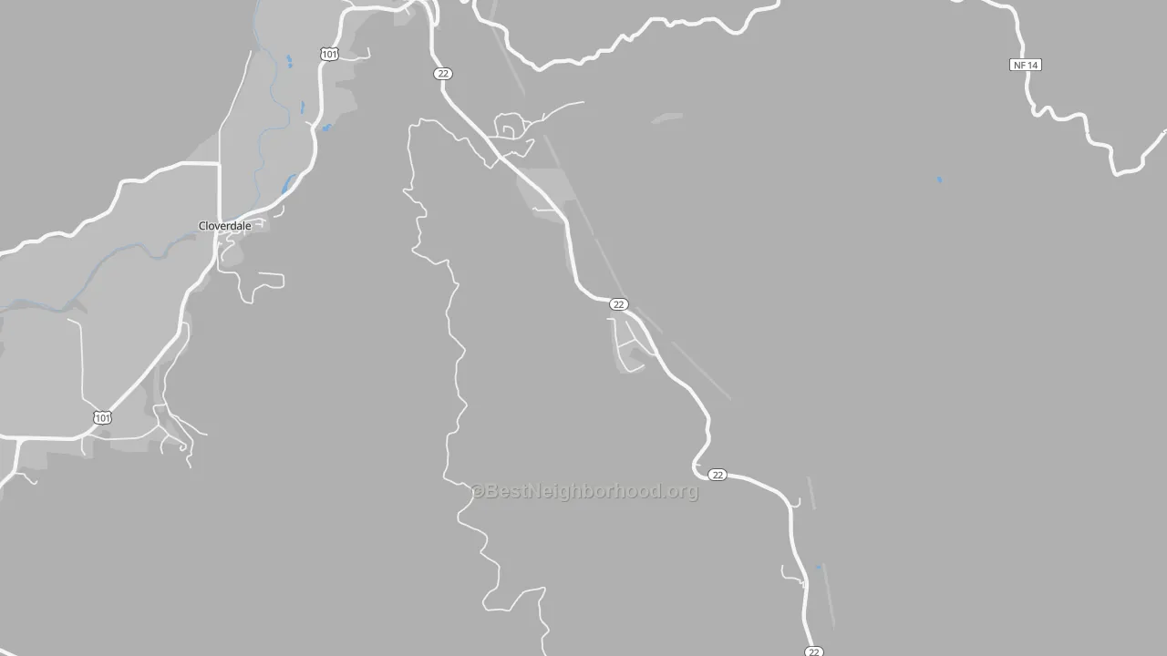 Transit Grade map of 97122, OR
