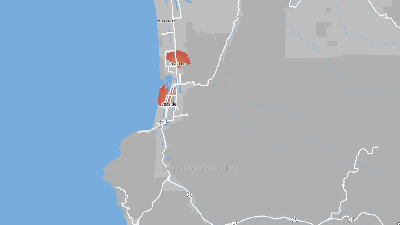 Transit Grade map of 97138, OR