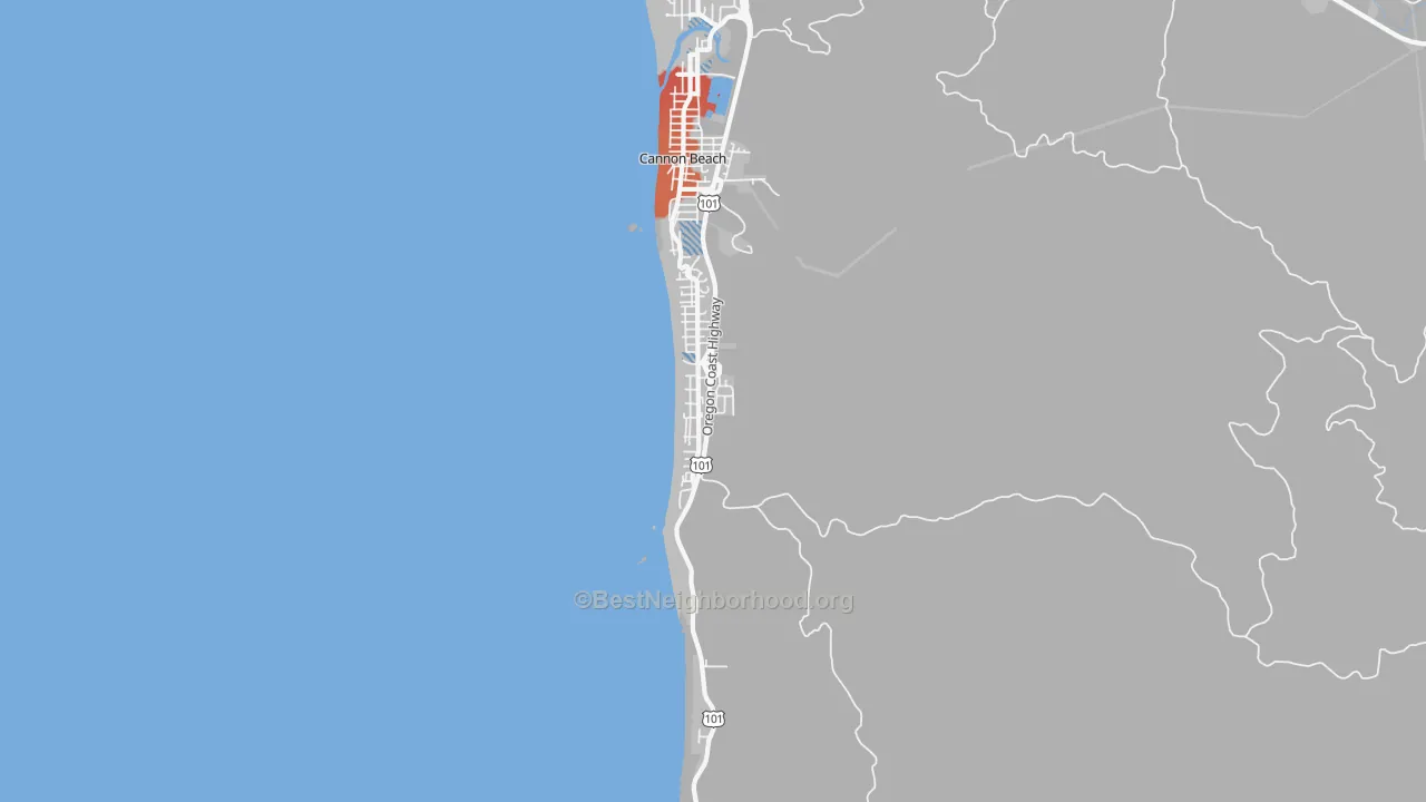 Transit Grade map of 97145, OR