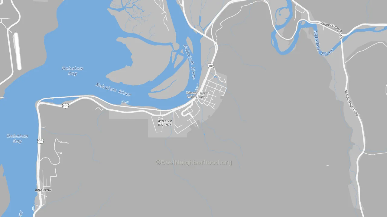 Transit Grade map of 97147, OR