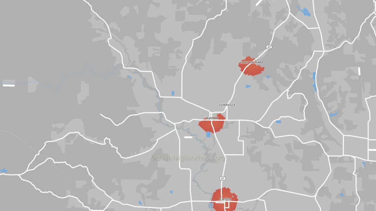 Transit Grade map of 97148, OR
