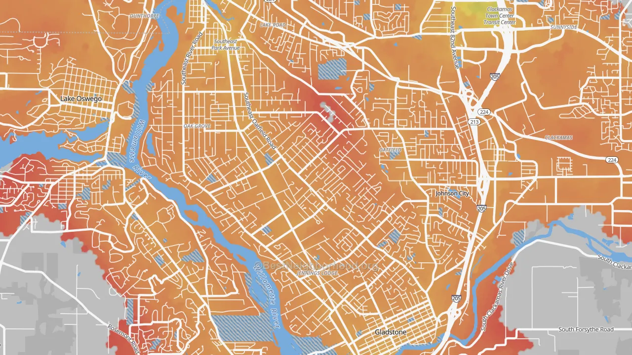 Transit Grade map of 97267, OR