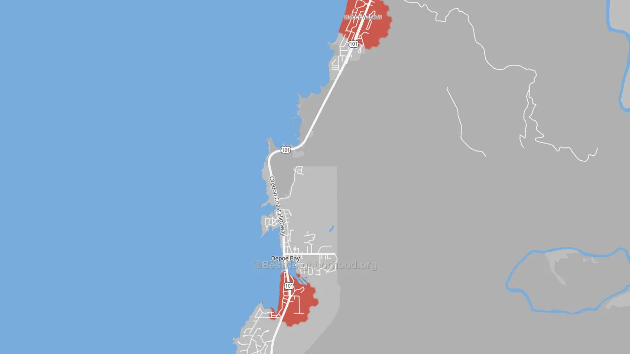 Transit Grade map of 97341, OR