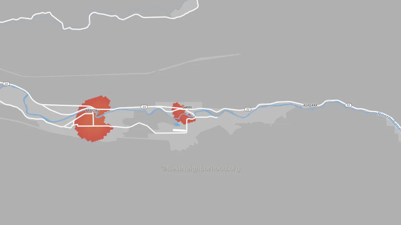 Transit Grade map of 97346, OR
