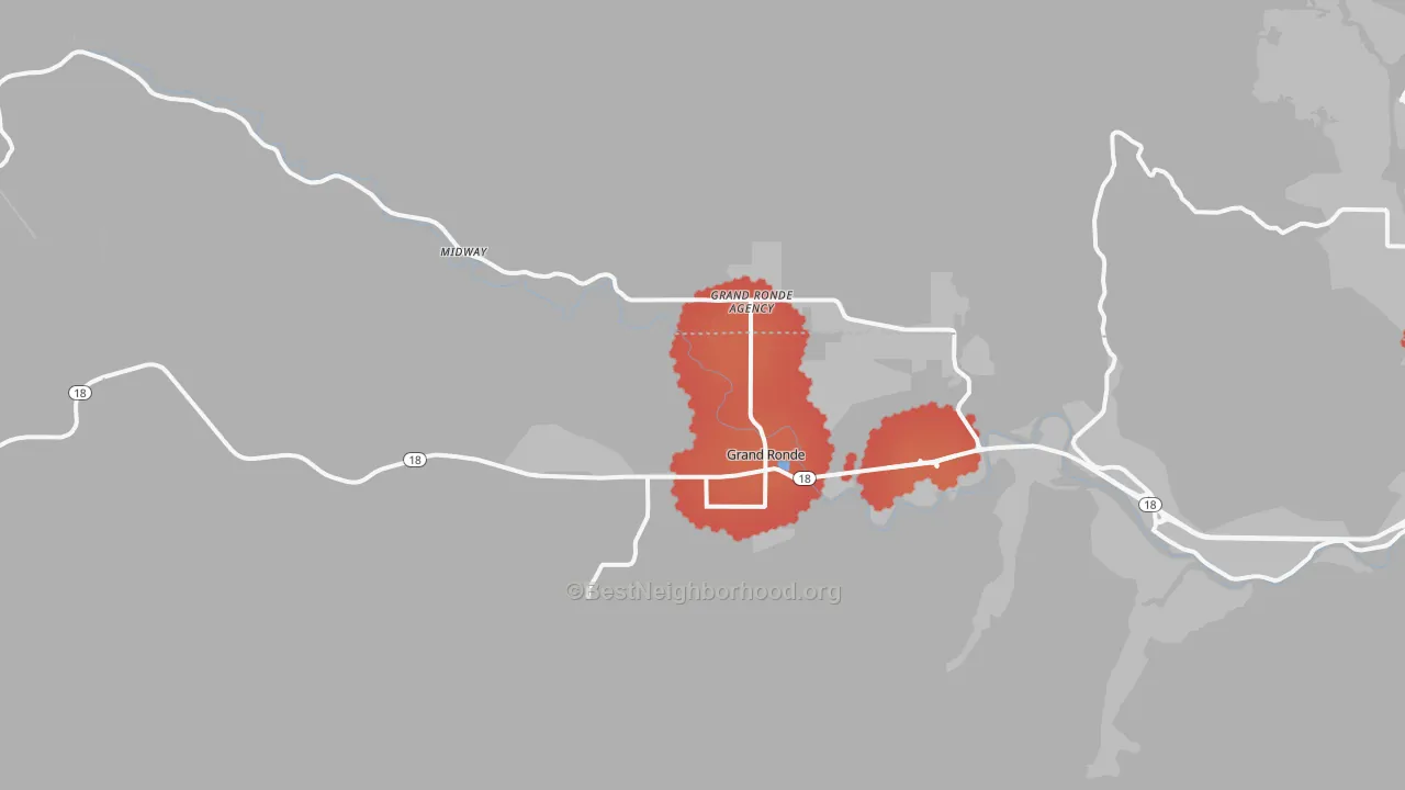 Transit Grade map of 97347, OR