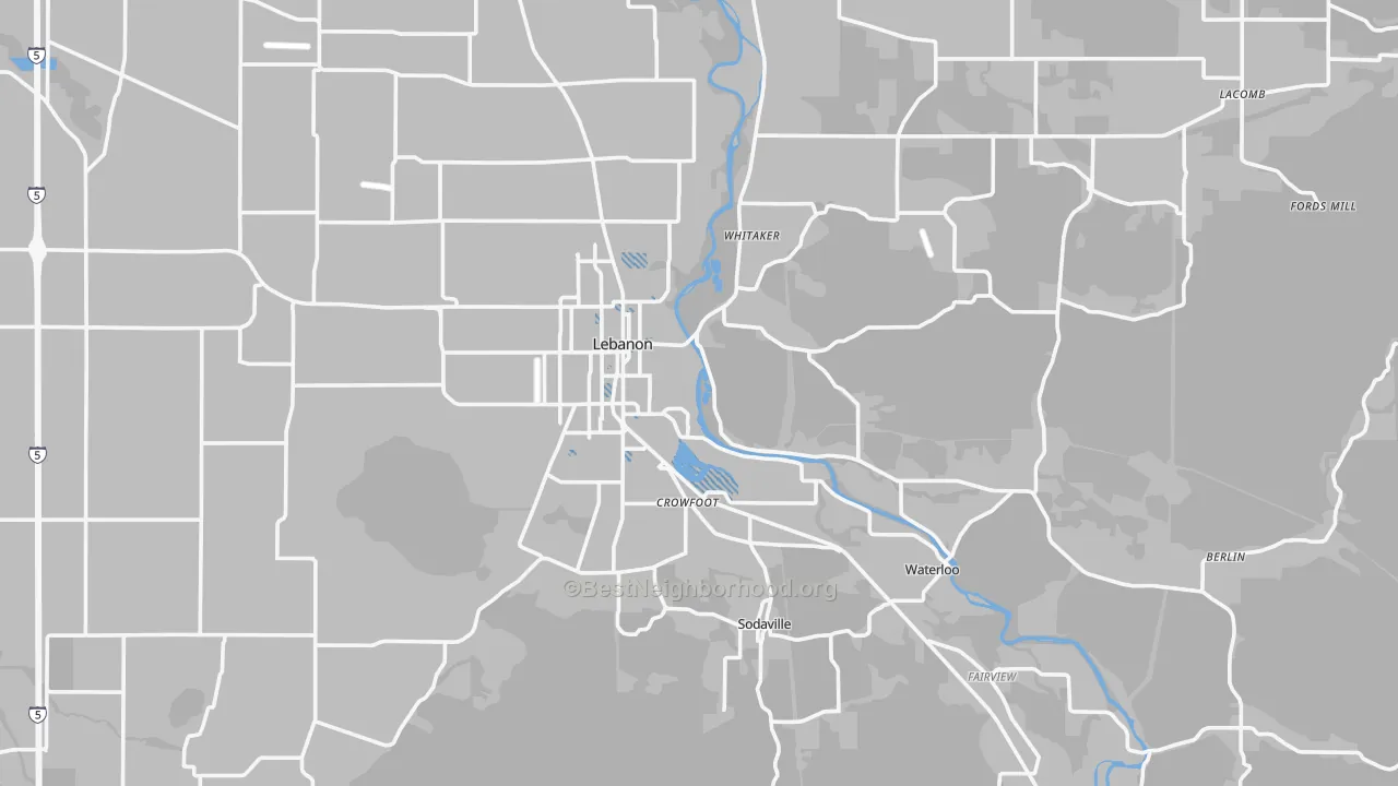 Transit Grade map of 97355, OR