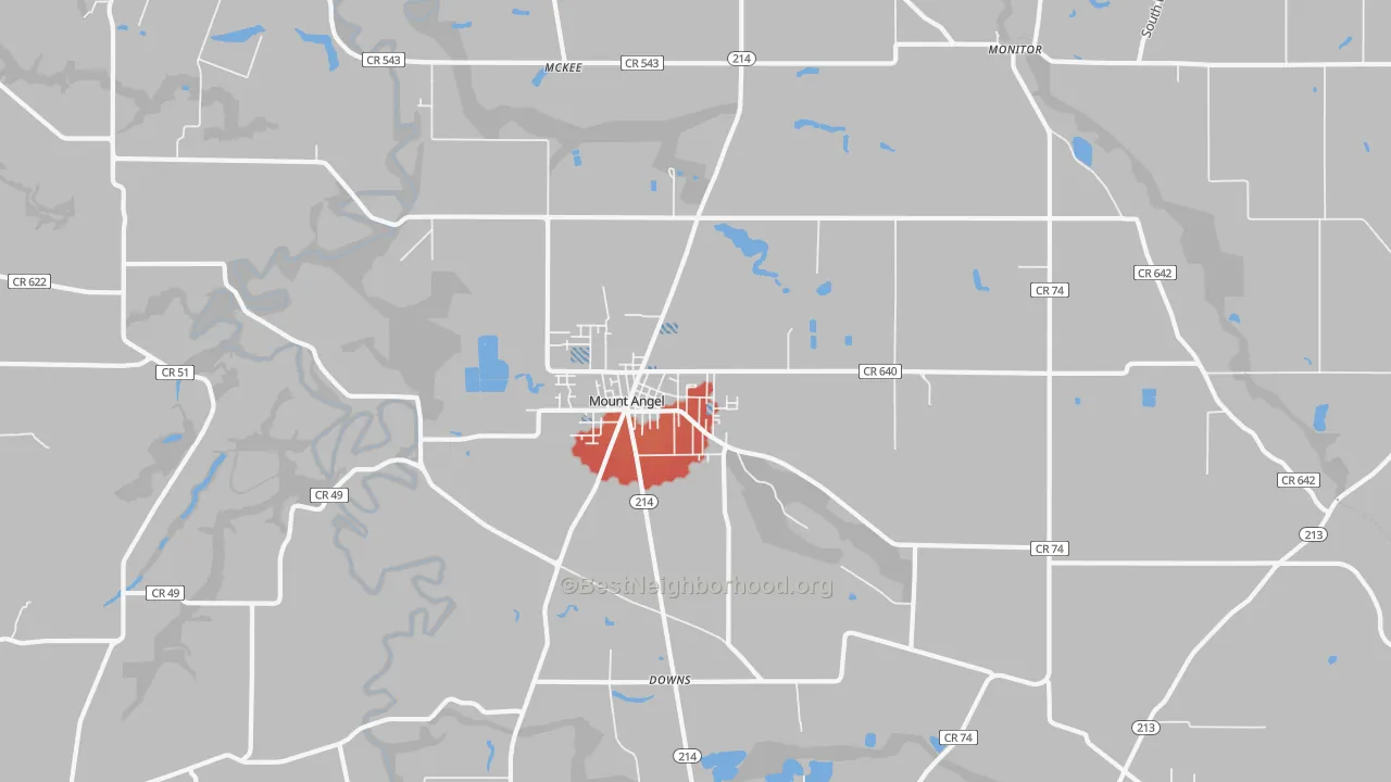 Transit Grade map of 97362, OR
