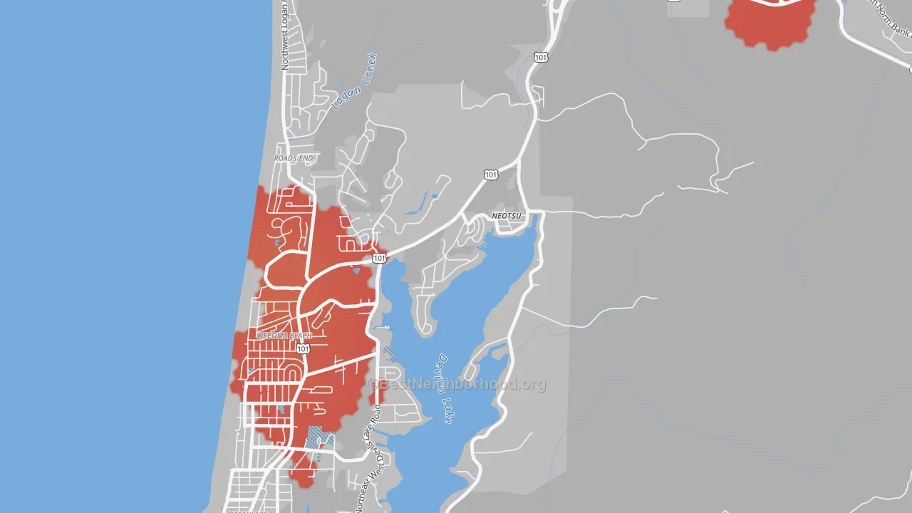 Transit Grade map of 97364, OR