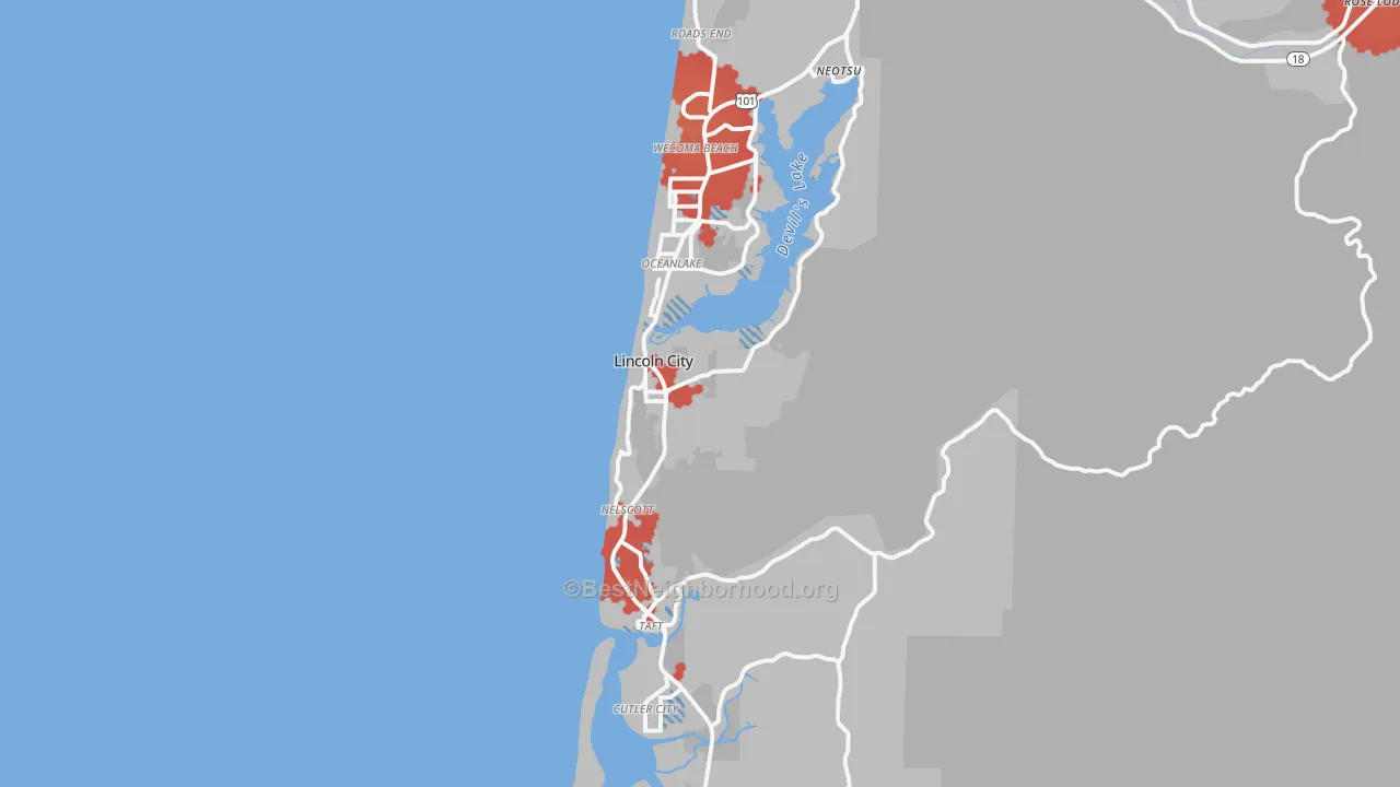 Transit Grade map of 97367, OR