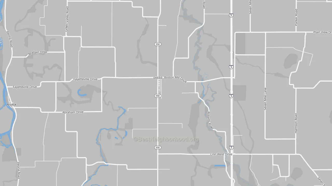 Transit Grade map of 97377, OR