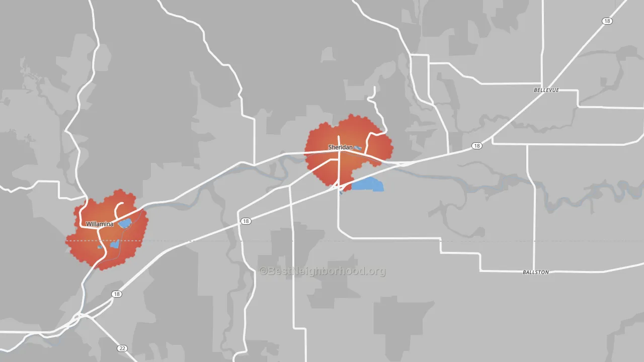 Transit Grade map of 97378, OR