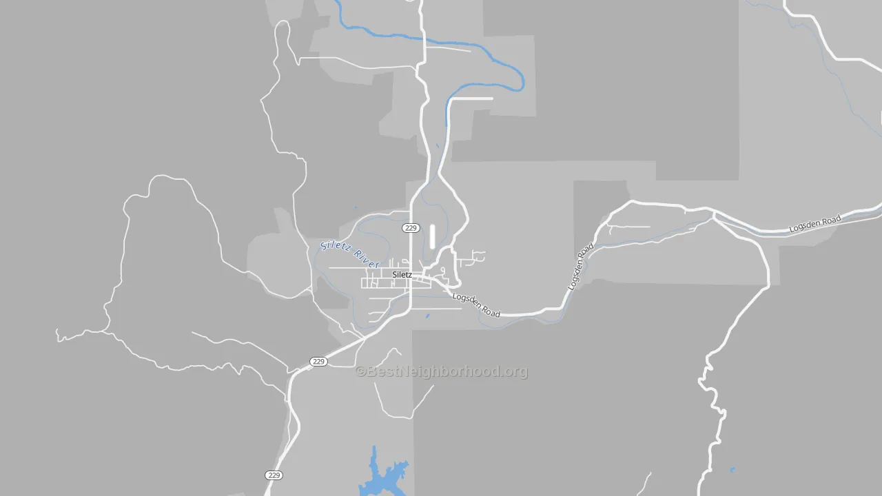 Transit Grade map of 97380, OR