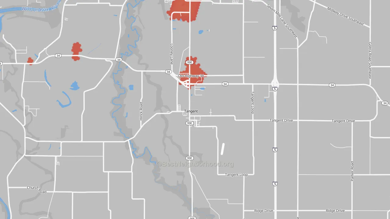 Transit Grade map of 97389, OR