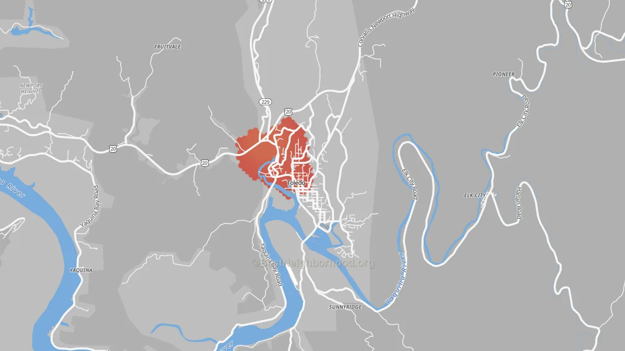 Transit Grade map of 97391, OR