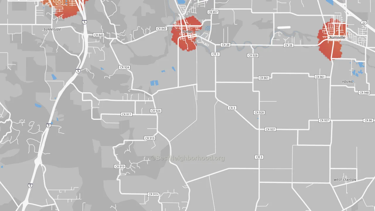 Transit Grade map of 97392, OR