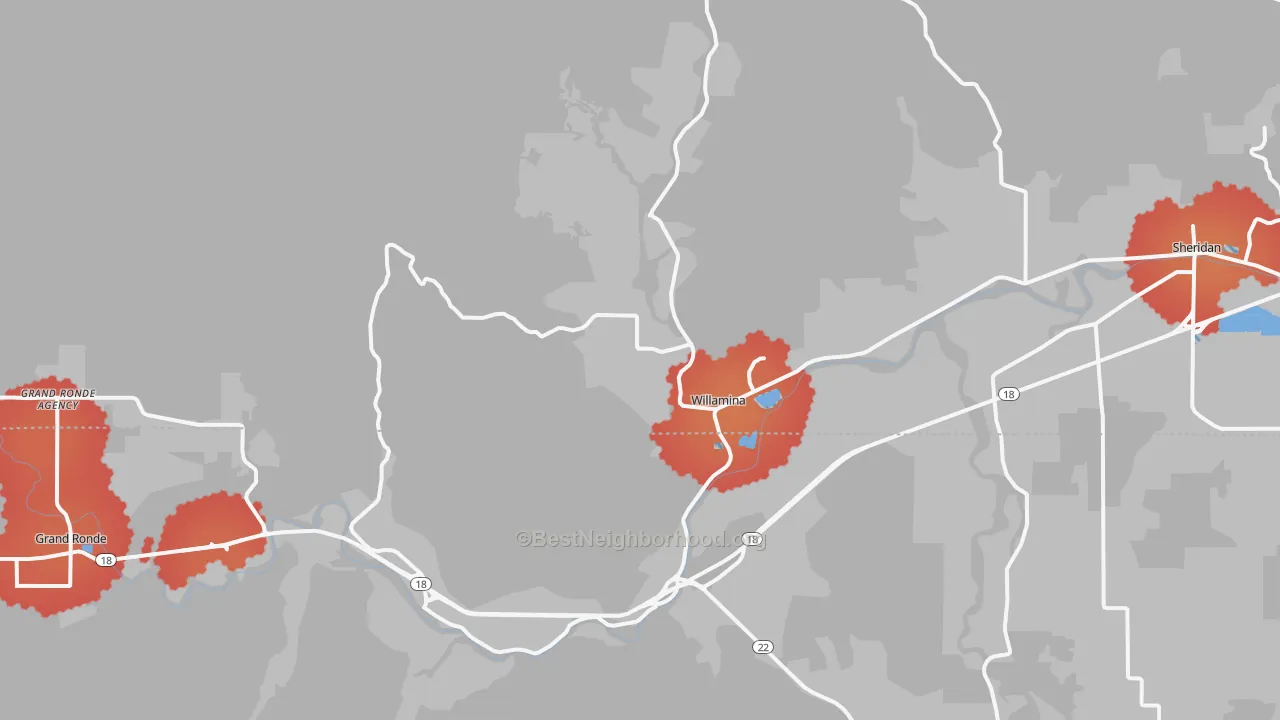 Transit Grade map of 97396, OR