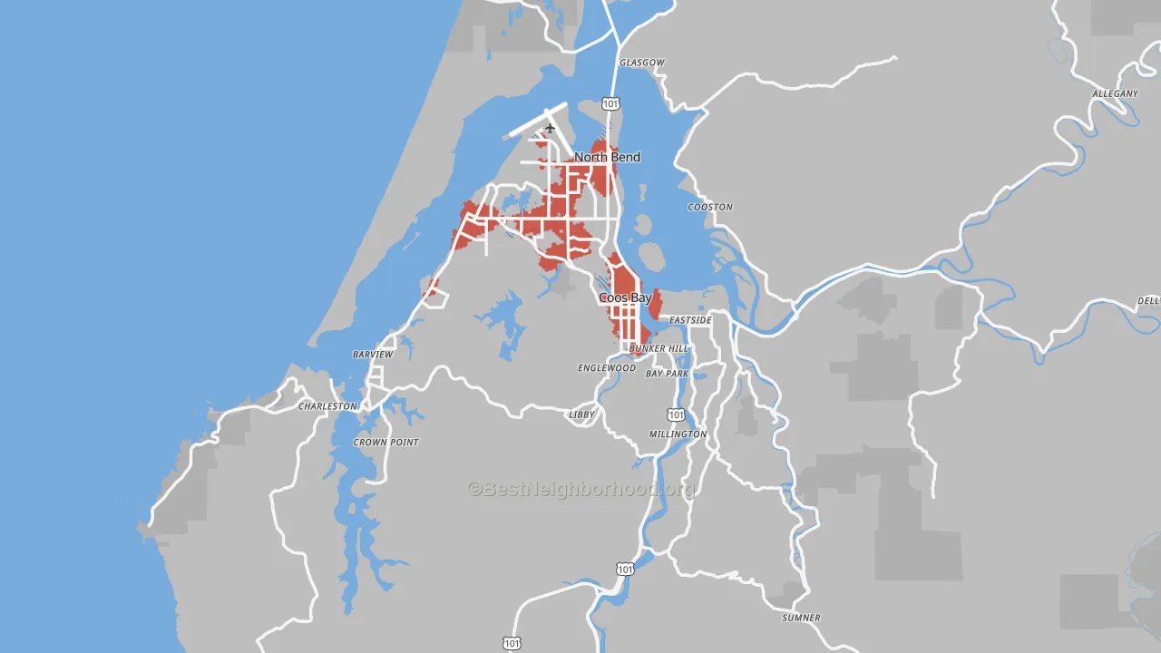 Transit Grade map of 97420, OR