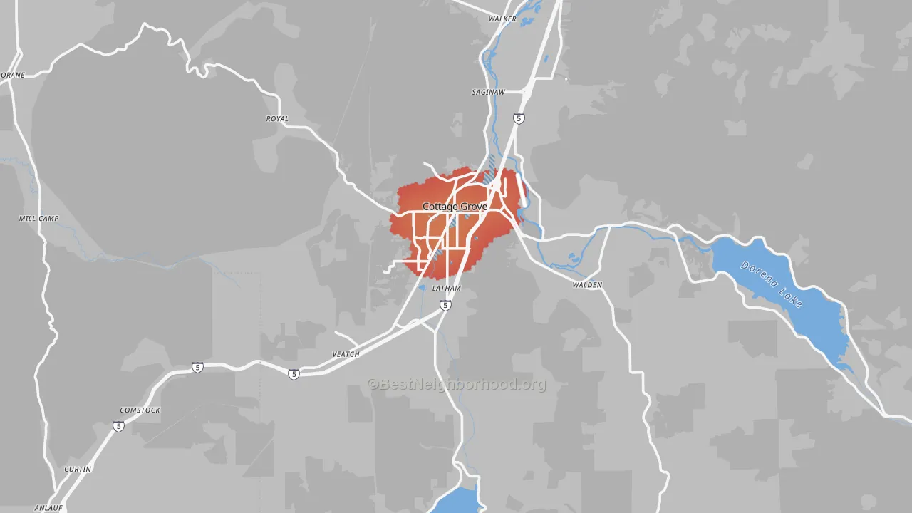 Transit Grade map of 97424, OR