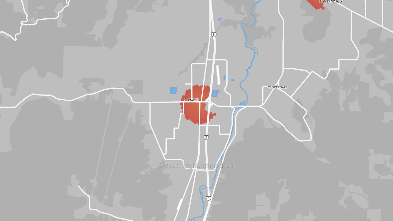 Transit Grade map of 97426, OR