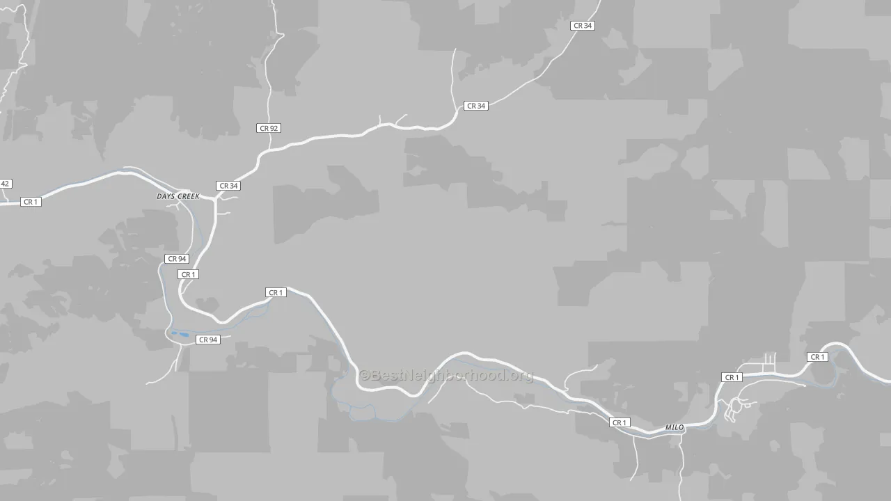 Transit Grade map of 97429, OR