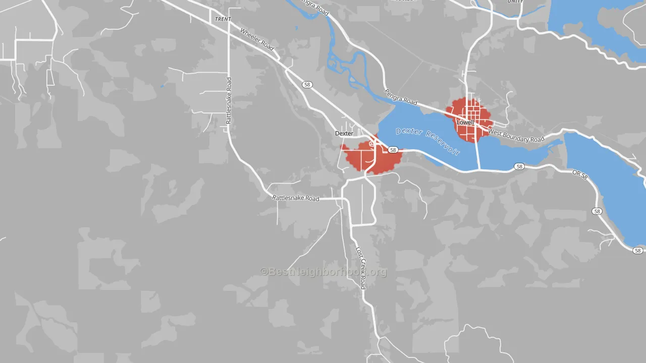 Transit Grade map of 97431, OR