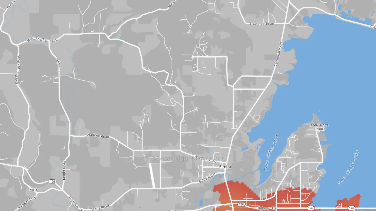 Transit Grade map of 97437, OR