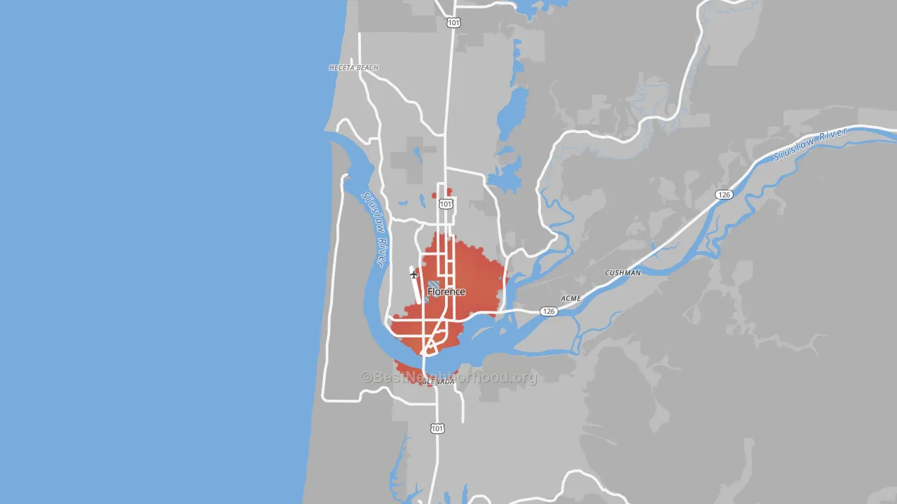 Transit Grade map of 97439, OR