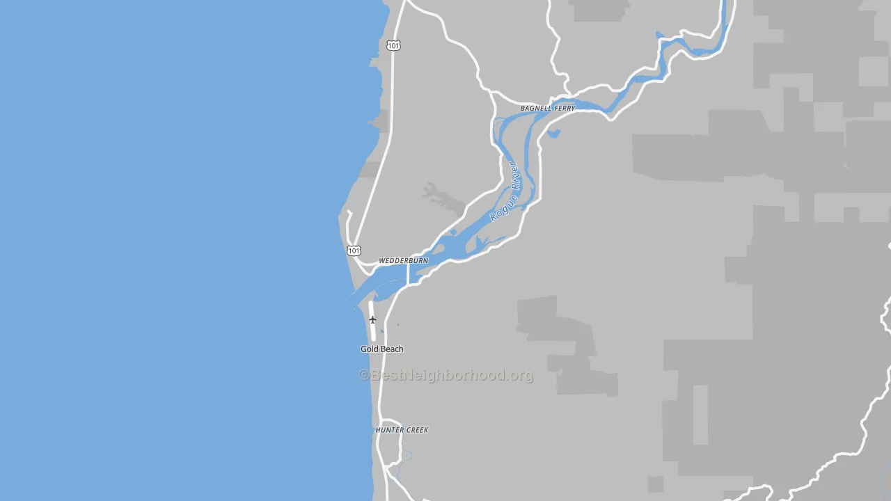 Transit Grade map of 97444, OR
