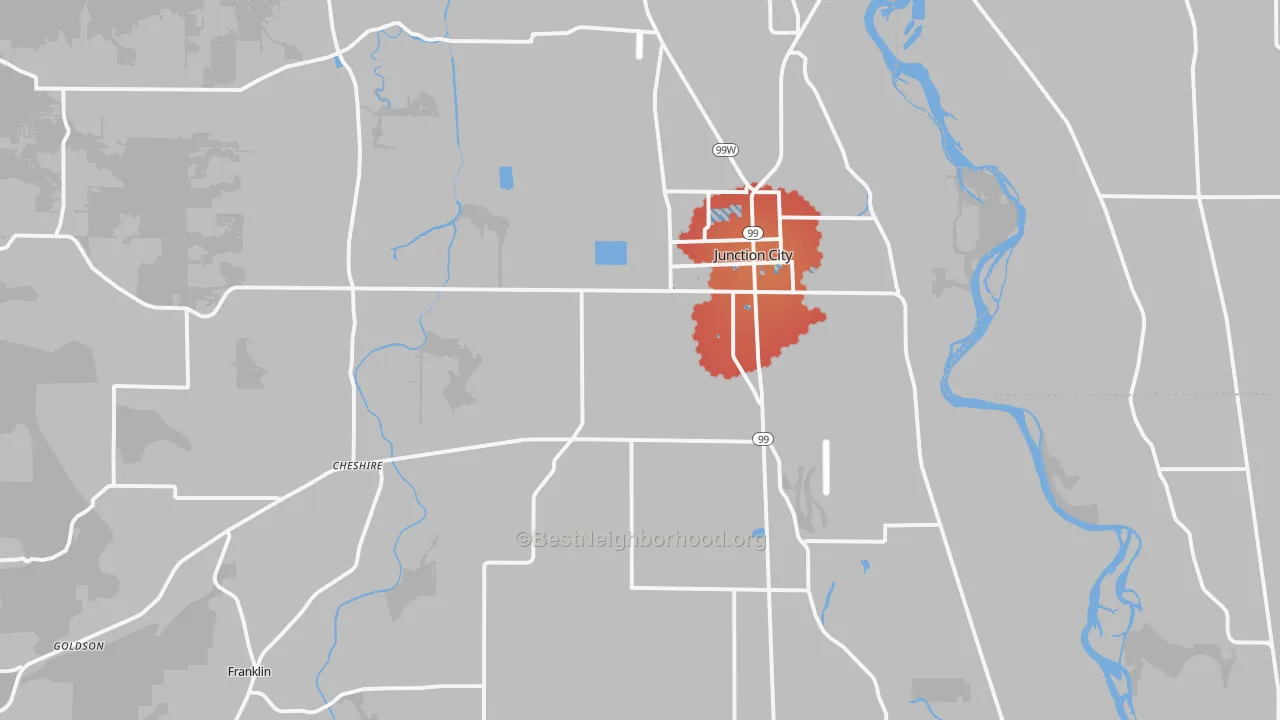 Transit Grade map of 97448, OR