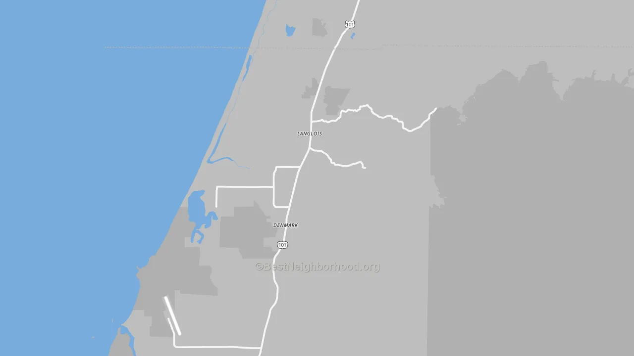 Transit Grade map of 97450, OR
