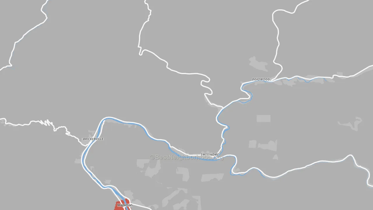 Transit Grade map of 97480, OR
