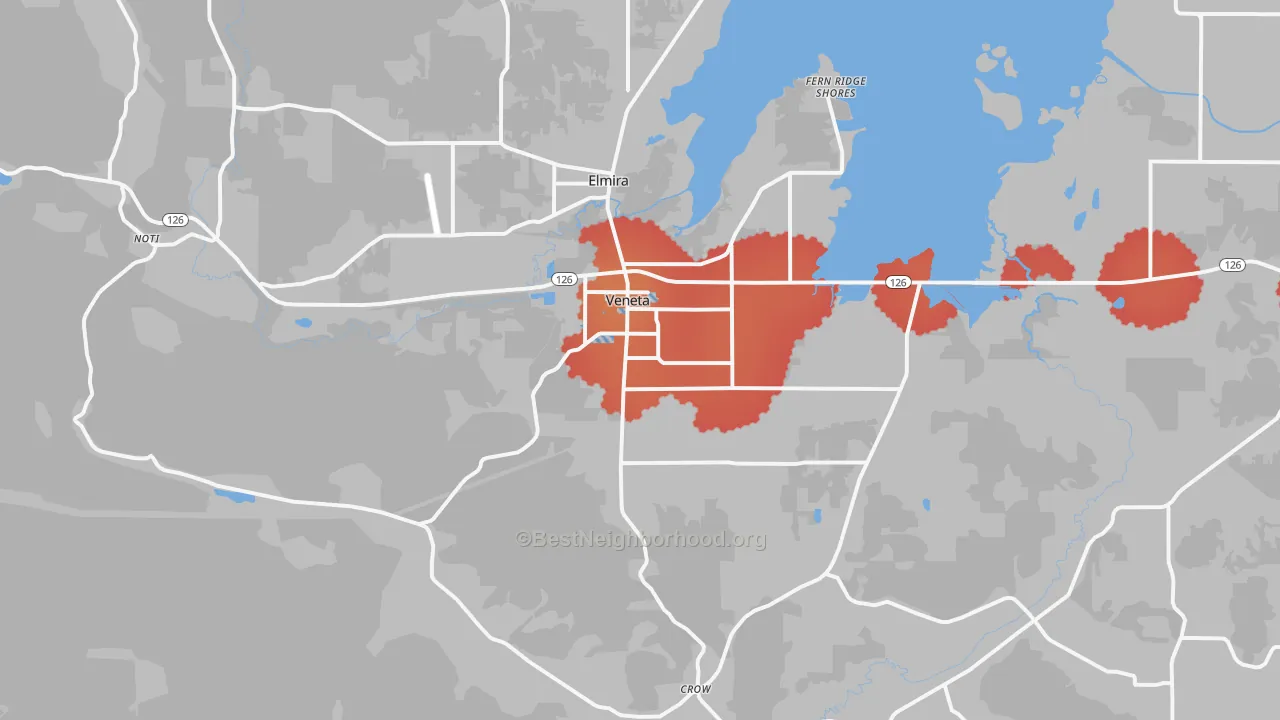 Transit Grade map of 97487, OR